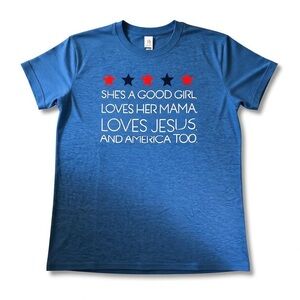 Blue Graphic Tee Americana size XL NWT